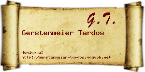 Gerstenmeier Tardos névjegykártya